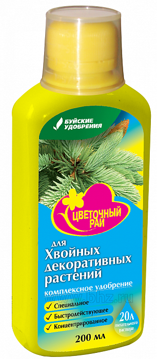 картинка Цветочный рай Для Хвойных 200мл (БХЗ) 3/12 магазин Одежда+ являющийся официальным дистрибьютором в России 