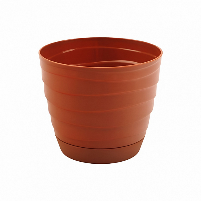 картинка Кашпо Бриз с/п 0,7л терракотовый (Радиан) магазин Одежда+ являющийся официальным дистрибьютором в России 