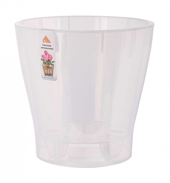 картинка Горшок для Орхидей ЛЕЯ 3,6л прозрачный М7884 (Альтернатива)  магазин Одежда+ являющийся официальным дистрибьютором в России 