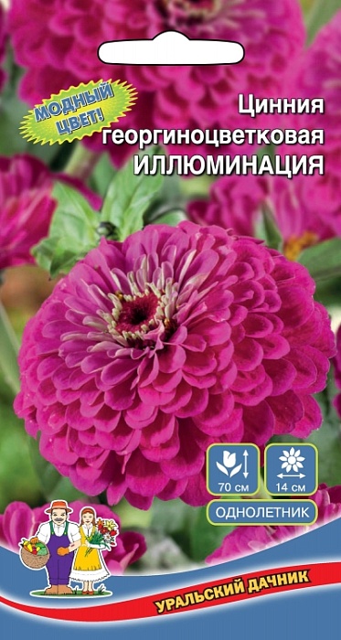 картинка Цинния Иллюминация 0,25г ц/п (УД) георгиновид магазин Одежда+ являющийся официальным дистрибьютором в России 