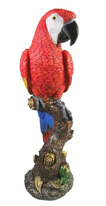 Фигура Попугай на коряге (красный) 
