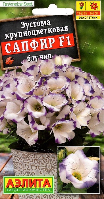 картинка Эустома Сапфир Блу чип F1 5шт ц/п (Аэлита) 13-20см магазин Одежда+ являющийся официальным дистрибьютором в России 