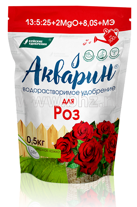 картинка Акварин для Роз 0,5кг (дой-пак) (БХЗ) 4/12 магазин Одежда+ являющийся официальным дистрибьютором в России 
