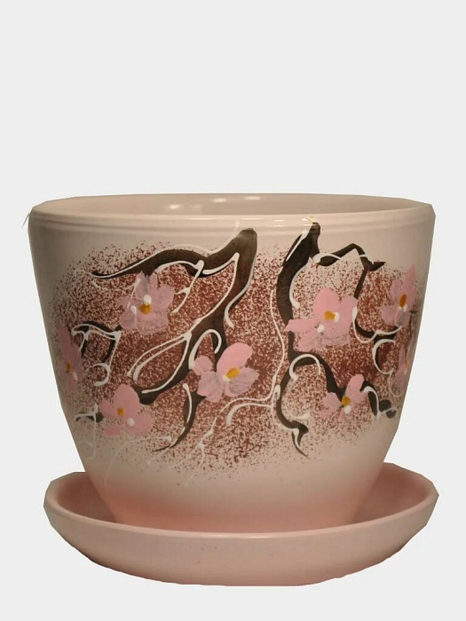 картинка Горшок керамич Сакура 13л (Беларусь) магазин Одежда+ являющийся официальным дистрибьютором в России 