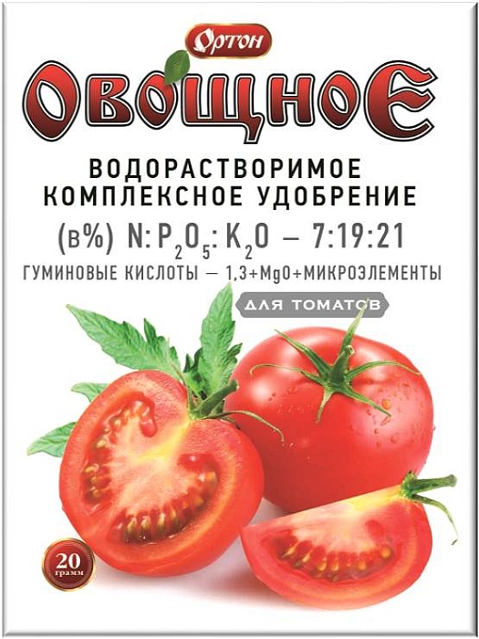 картинка Удобрение ОРТОН-овощное для Томатов 20г ^(Ортон) 10/100 магазин Одежда+ являющийся официальным дистрибьютором в России 