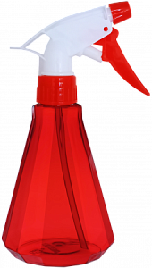 Опрыскиватель 0,33л прозр.красн.граненый конус 06-925 (ТехЭкс) 5/30