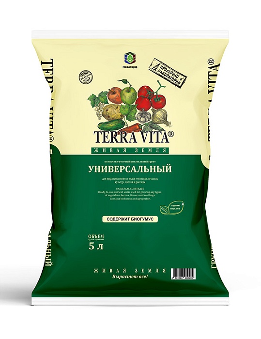 картинка Грунт Живая земля универсальный 5л (НордПалп) 5/385 магазин Одежда+ являющийся официальным дистрибьютором в России 