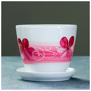 Горшок керамич Орхидея белая 2,5л (Беларусь)