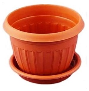 Кашпо Афродита-1 с/п 0,8л терракот (СнабСибПром)