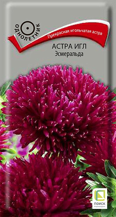 картинка Астра Эсмеральда 0,2г ц/п (Поиск) игольчатая магазин Одежда+ являющийся официальным дистрибьютором в России 