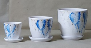 Горшок керамич Дождик 0,4л (Беларусь)