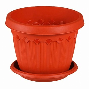 Кашпо Флавия с/п 10л терракот (Эльфпласт)