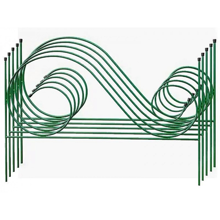 картинка Заборчик метал.сад. Соната 0,92*0,59м 5 секций (Садовита) магазин Одежда+ являющийся официальным дистрибьютором в России 