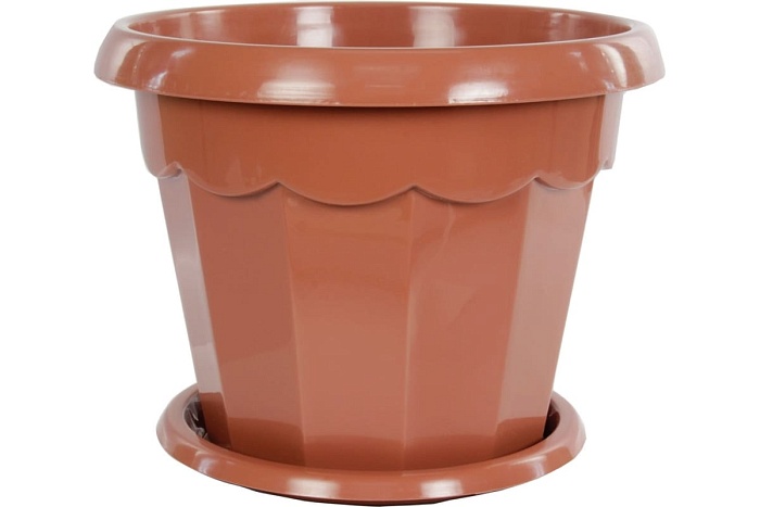 картинка Кашпо Гармония 1,5л с/п корич. (Альтернатива) магазин Одежда+ являющийся официальным дистрибьютором в России 
